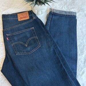 Levi's Men's Dark Blue Straight Jeans